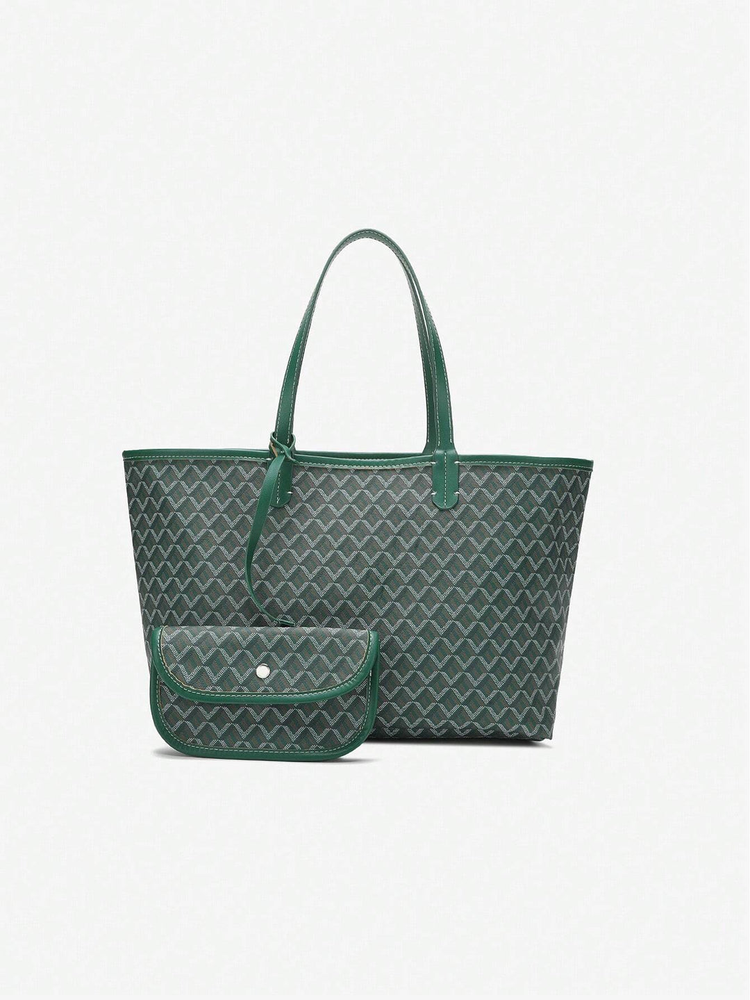 Dames PVC tote bag in gebruik, toont het ruime ontwerp en het comfort bij het dragen.