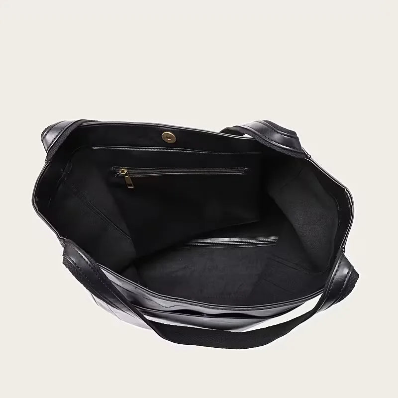 Elegante PU-leren dames shopper met magnetische sluiting, perfecte veelzijdige schoudertas.