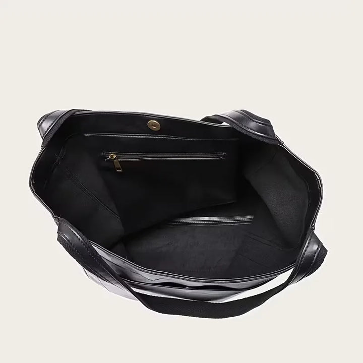 Elegante PU-leren dames shopper met magnetische sluiting, perfecte veelzijdige schoudertas.