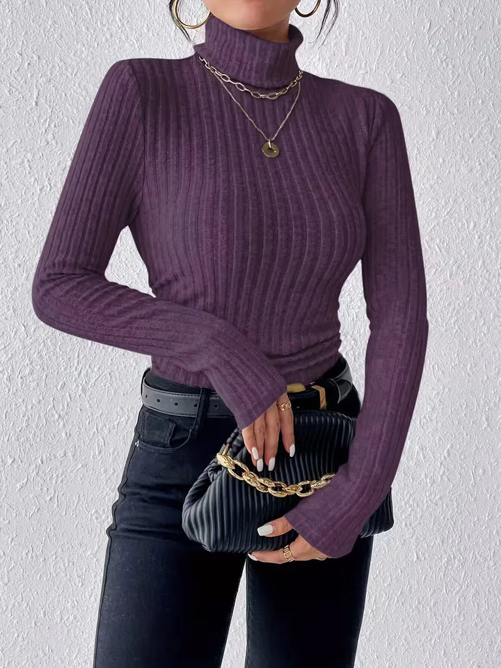Stijlvolle dames coltrui, slim fit en lange mouwen, voor een tijdloze look. Perfecte pasvorm.