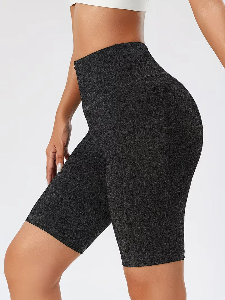 Dames slim-fit high waist shorts met zijzakken, perfect voor casual zomerkleding.
