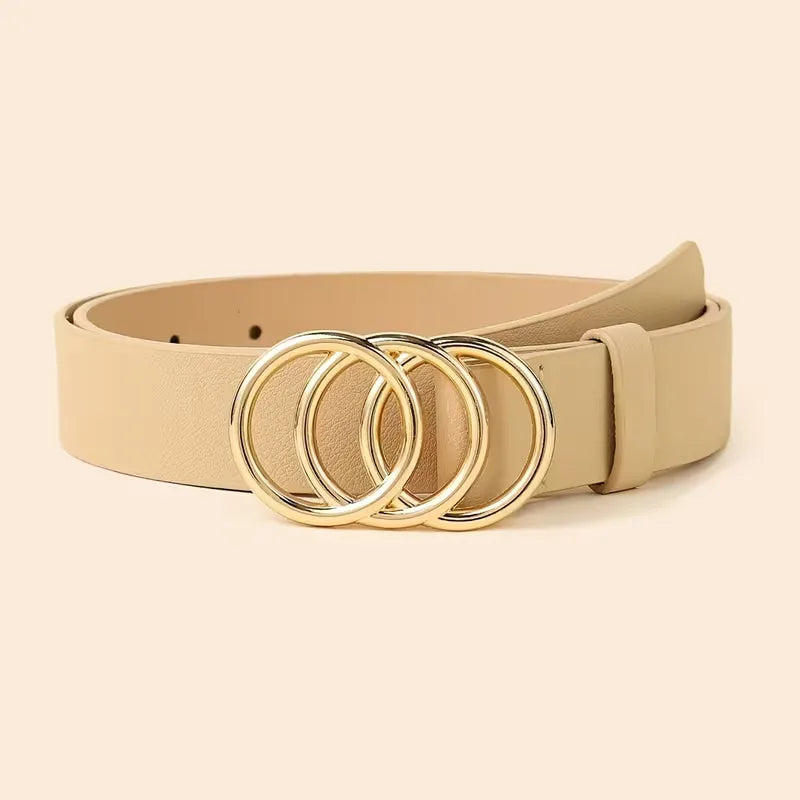 Casual & smart casual smalle damesriem met elegante goudkleurige gesp. Een essentiële dames accessoire.