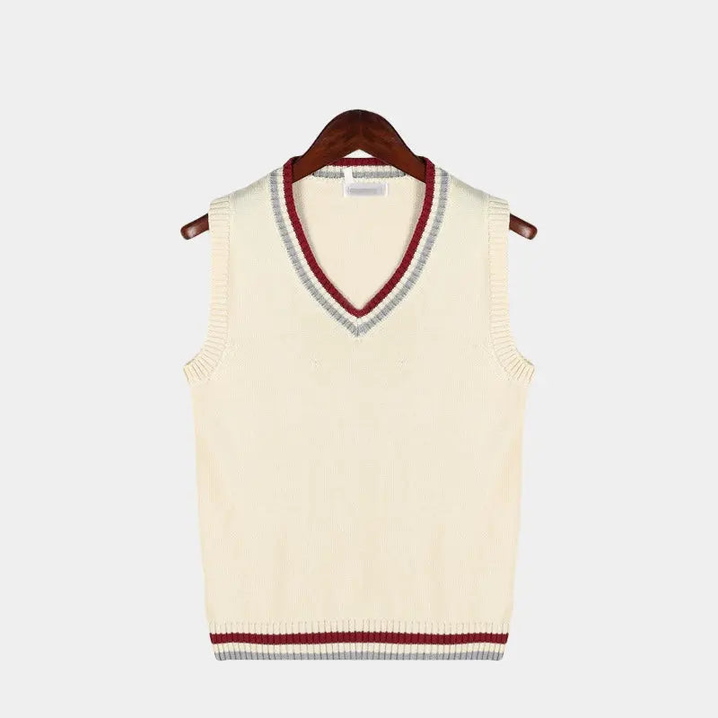 Veelzijdig dames sweater vest met V-hals, mouwloos, perfect voor casual of sportieve outfits.