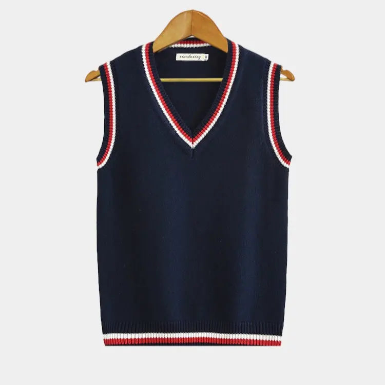 Chique sportief dames V-hals sweater vest, mouwloos, biedt optimaal comfort en stijl.