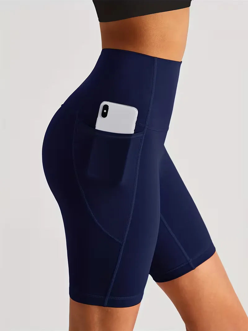 Ademende sportshort dames met hoge taille, perfect voor intensieve trainingen.