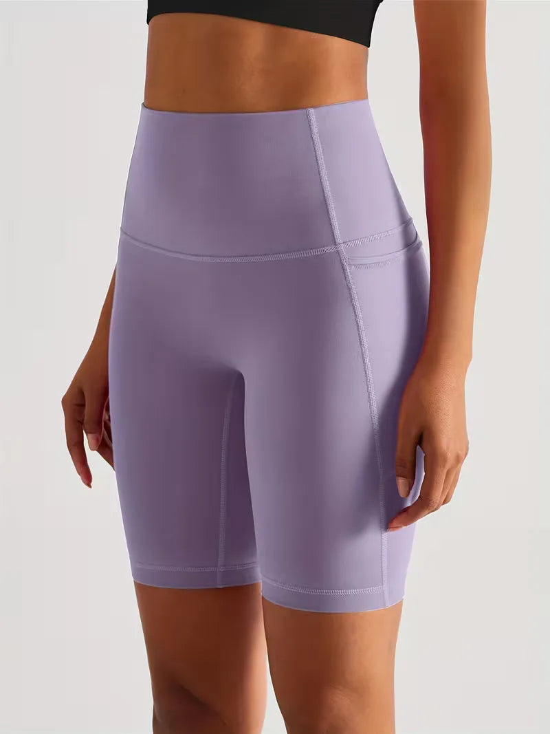Dames fitness short, hoge taille, slim fit, ideaal voor intensieve trainingen.