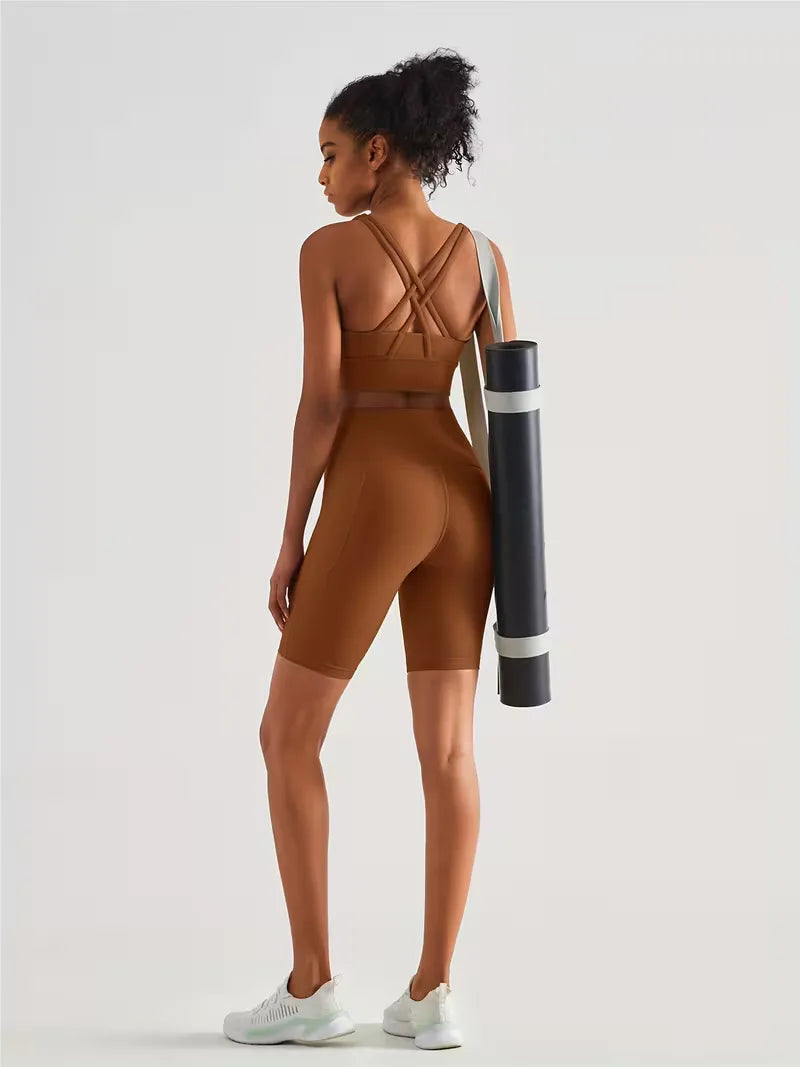Zomerse dames short met hoge taille, slim fit voor sport en vrije tijd.