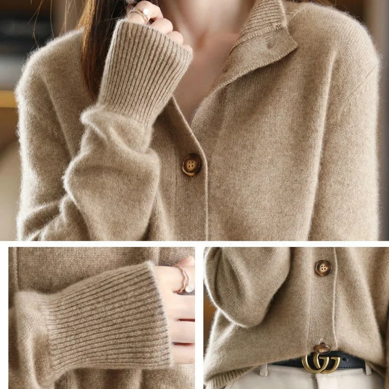 Veelzijdig dames gebreid vest met knopen; stijlvol voor kantoor of casual, geschikt voor lente/herfst.