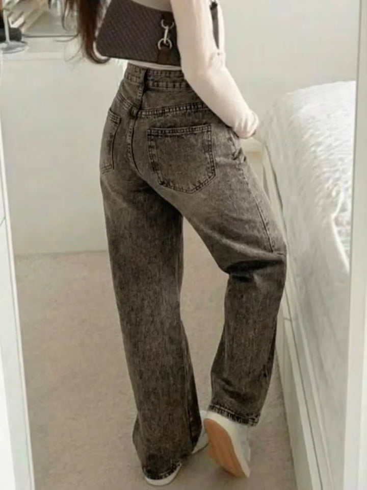 Dames straight jeans, mid-rise. Gemaakt van zacht denim voor optimaal draagcomfort.