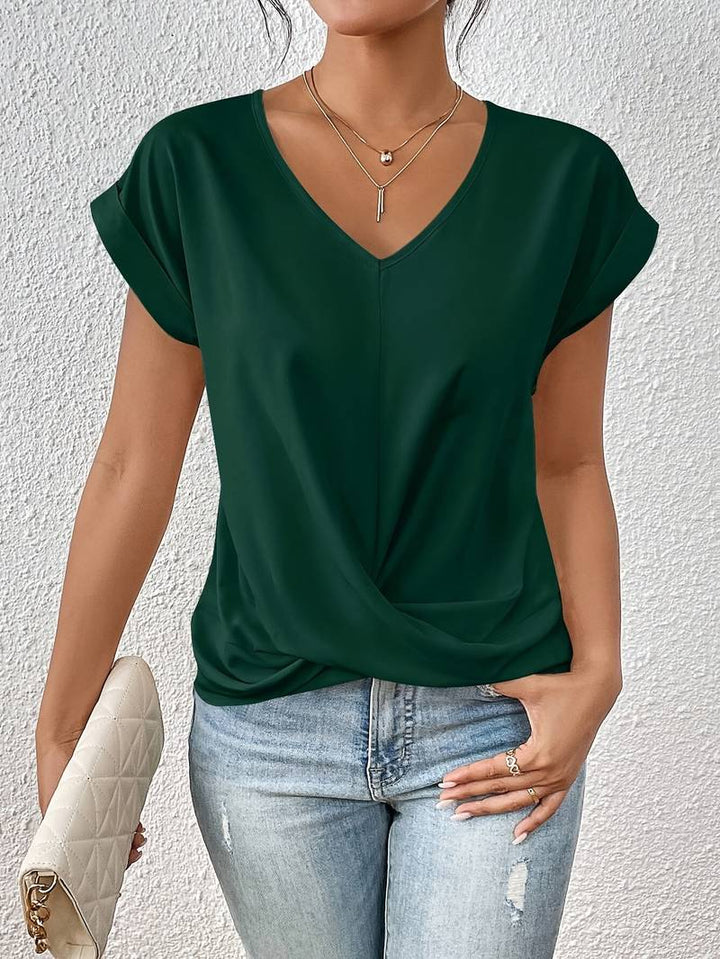 Veelzijdig dames t-shirt korte mouwen, comfortabel en functioneel, een essentieel zomer kledingstuk.