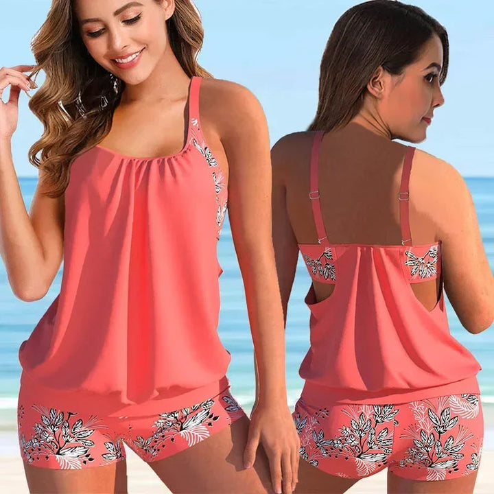 Zomerse tankini set van Hoymans, een perfecte combinatie van stijl en comfort voor dameszwemkleding.