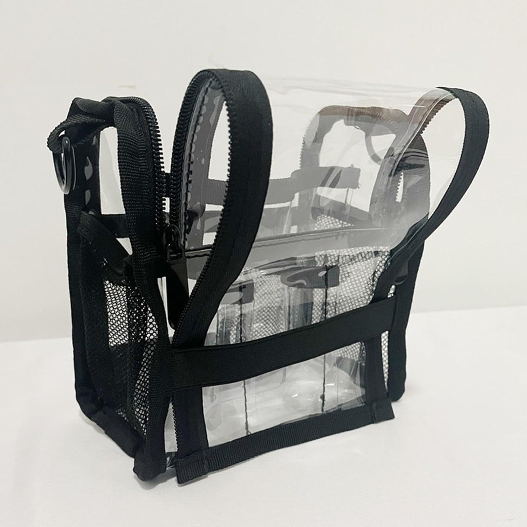 Dames transparante PVC reistas voor make-up, handig voor vliegreizen en een georganiseerde koffer.