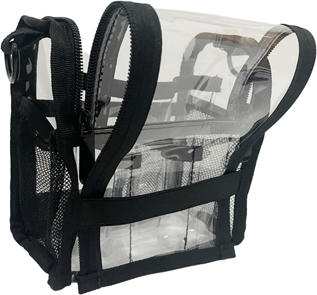 Praktische waterdichte transparante PVC make-up opbergtas Aveline, perfecte reis-organizer voor dames.