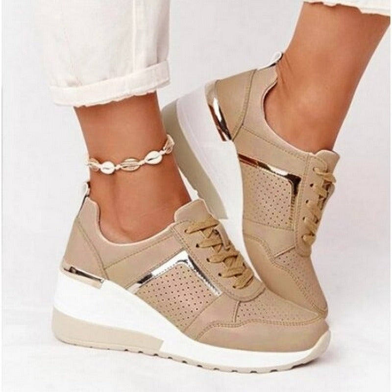 Stijlvolle dames sneakers met ademende stof, comfortabel en elegant voor dagelijks gebruik, veganistisch.