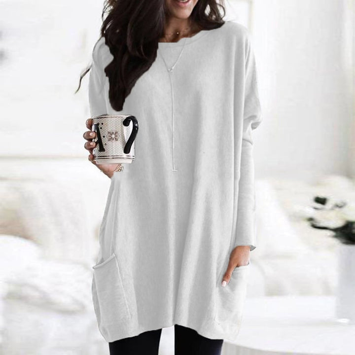 Casual losse dames trui met lange mouwen, ideale lente- en herfstmode voor vrouwen.