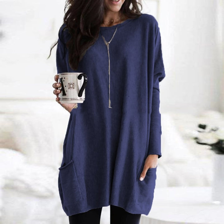 Trendy dames trui met losse pasvorm en lange mouwen, een must-have voor je garderobe.