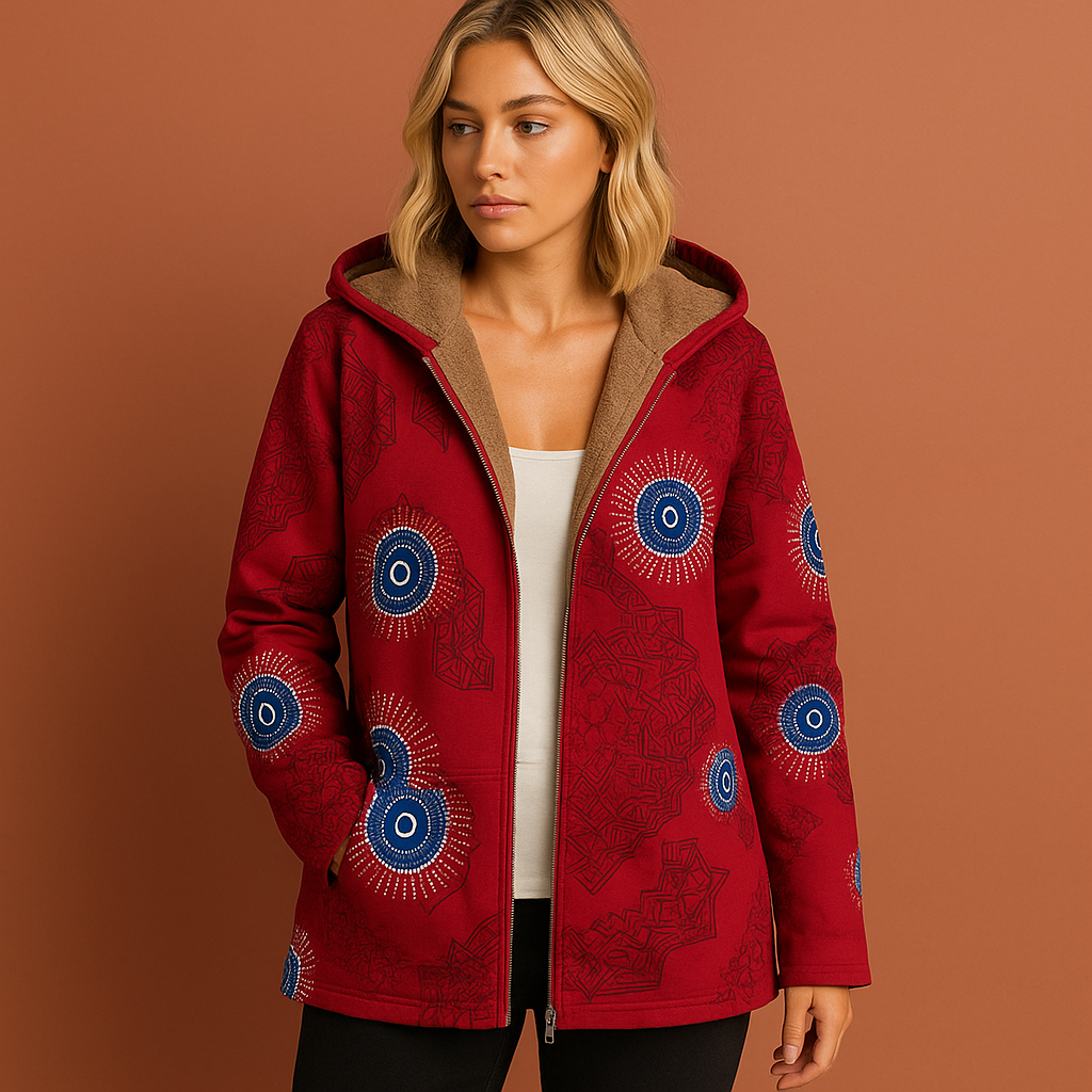 Stijlvolle dames lentejas met unieke bloemenprint, ideaal als casual herfstjas.