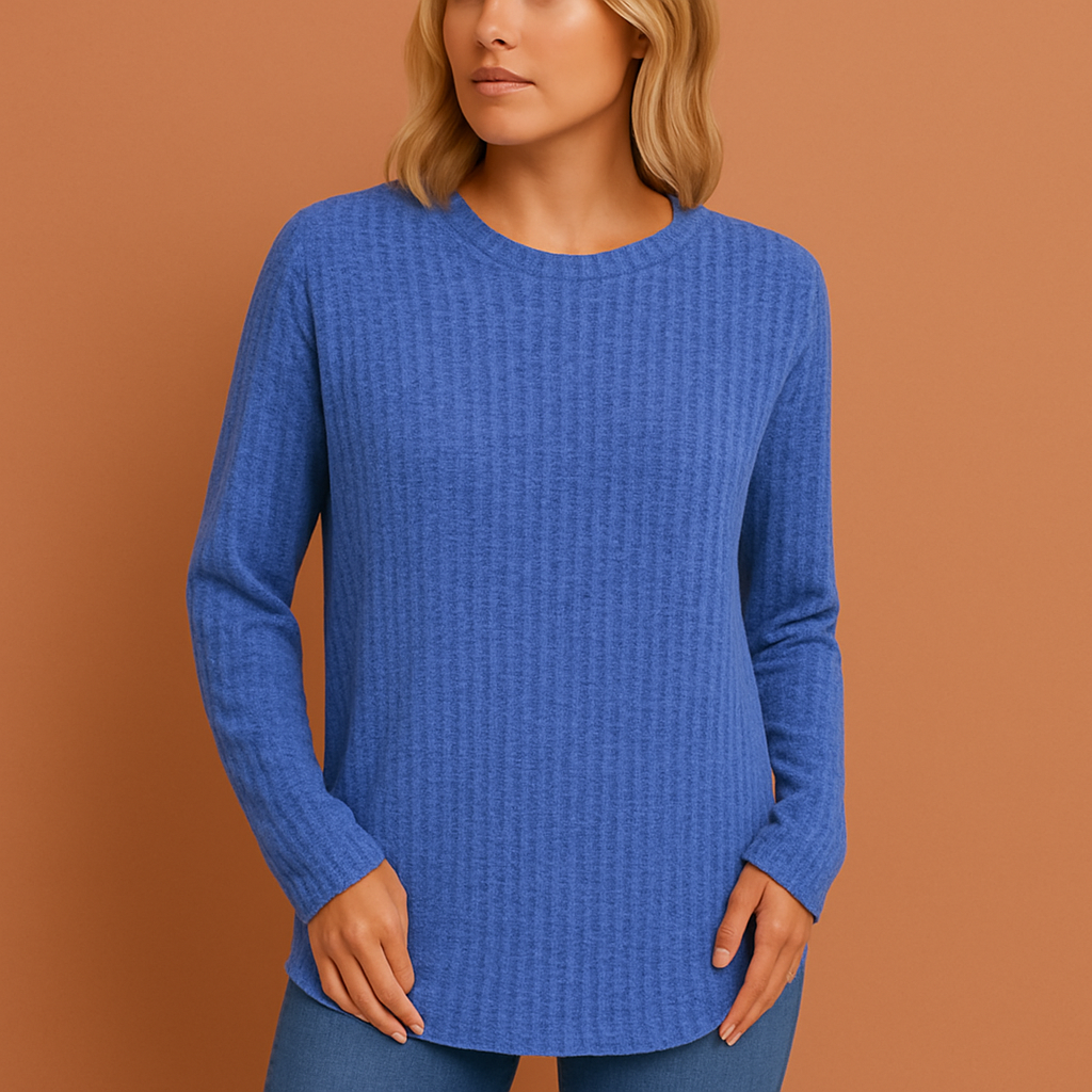 Warme dames trui met losvallende pasvorm, perfect voor casual winterkleding en dagelijks comfort.