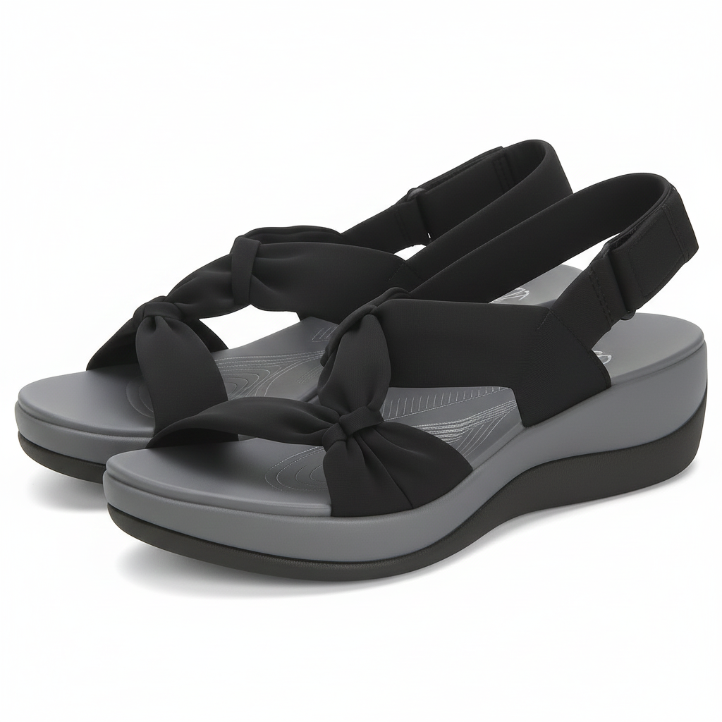 Verstelbare dames comfort sandalen voor optimale pasvorm, verkrijgbaar in grijs, zwart, rood, blauw.