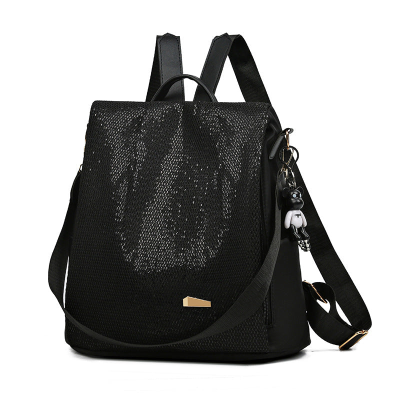 Trendy meerkleurige urban dames rugzak, waterdicht en anti-diefstal, een functionele modeaccessoire.
