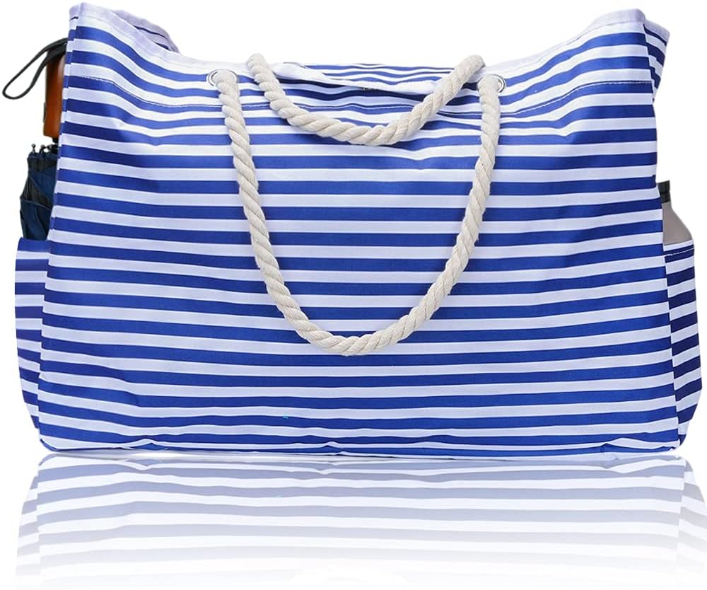 Ruime waterdichte strandtas van CoastCarry, perfect voor een dagje strand of als grote handtas.