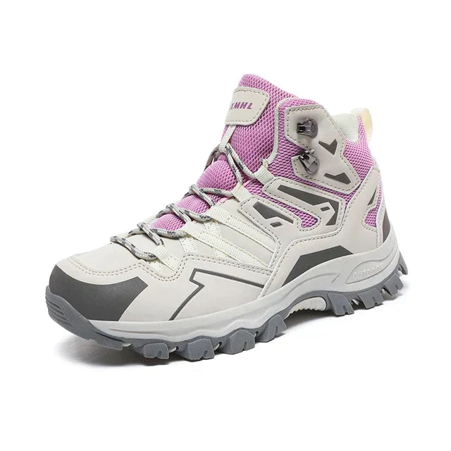 Comfortabele dames trekkingschoenen, waterdicht en robuust, voor outdoor wandelingen.