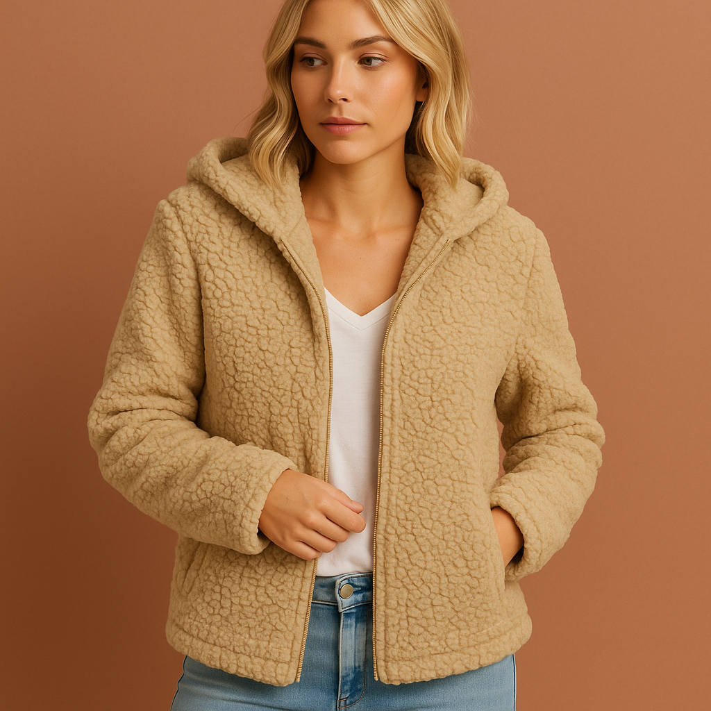 Tijdloos grijs dames vest met rits en capuchon, perfect als warme bovenkleding voor casual mode.