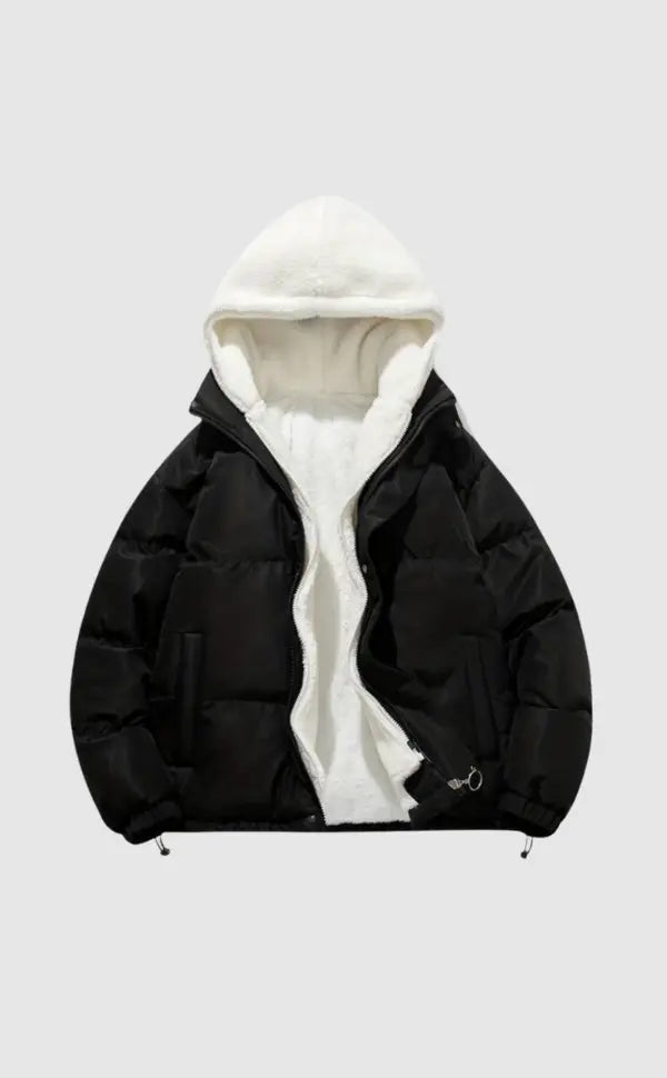 Dames winterjas, warme stijlvolle gewatteerde Steppjacke, gedragen door model.