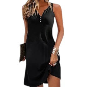 "Dames zomerjurk met speelse print in luchtige stof, ideaal voor warme dagen; trendy en veelzijdig voor elke gelegenheid."