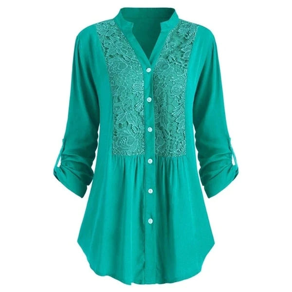 Chique damesblouse Noelle, ideaal voor een elegante look; met stijlvolle pofmouwen en comfortabele pasvorm.