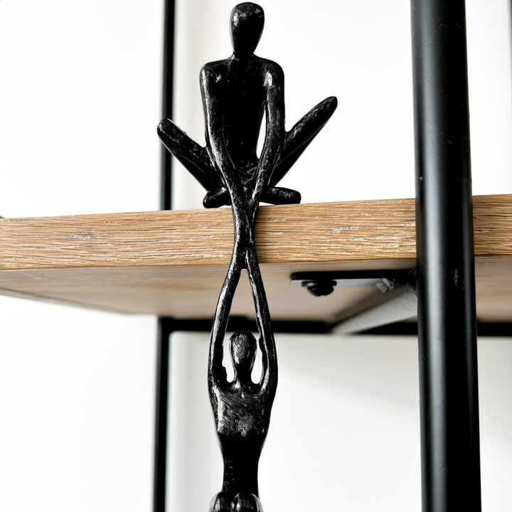 Decoratief beeld 'Verbonden Zielen', handgemaakt kunstbeeld, abstract liefdessymbool voor modern interieur, aurora wonen