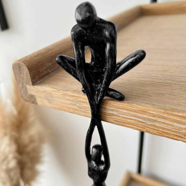 Moderne woondecoratie: 'Verbonden Zielen' kunstbeeld, elegant en abstract design, harmonieus voor interieur, aurora wonen