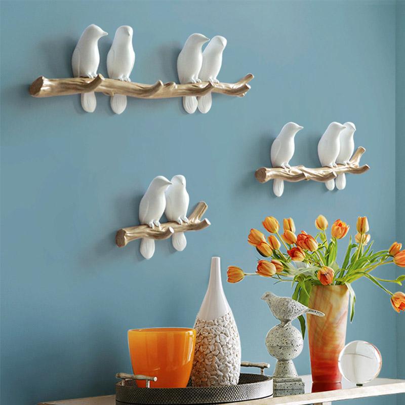 Unieke decoratieve kapstok 'Vogels op Tak'. Brengt speelsheid in elk interieur, van hal tot kinderkamer. Van hars.