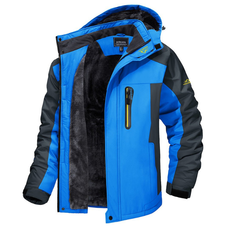 Comfortabele, dik gevoerde winterjas voor heren. Biedt optimale warmte tegen winterkou.