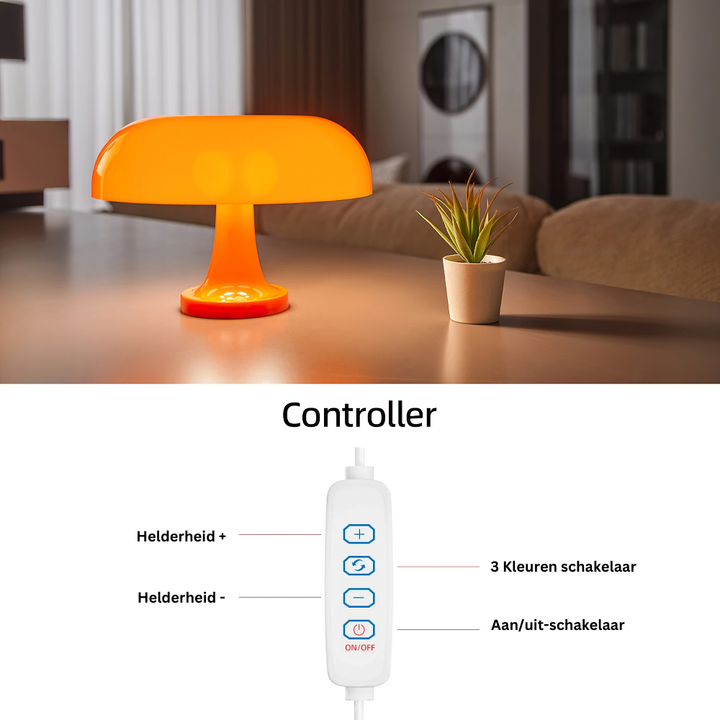 Dimbare LED verlichting: Bauhaus tafellamp met energiezuinige lamp en handige USB-oplaadfunctie.