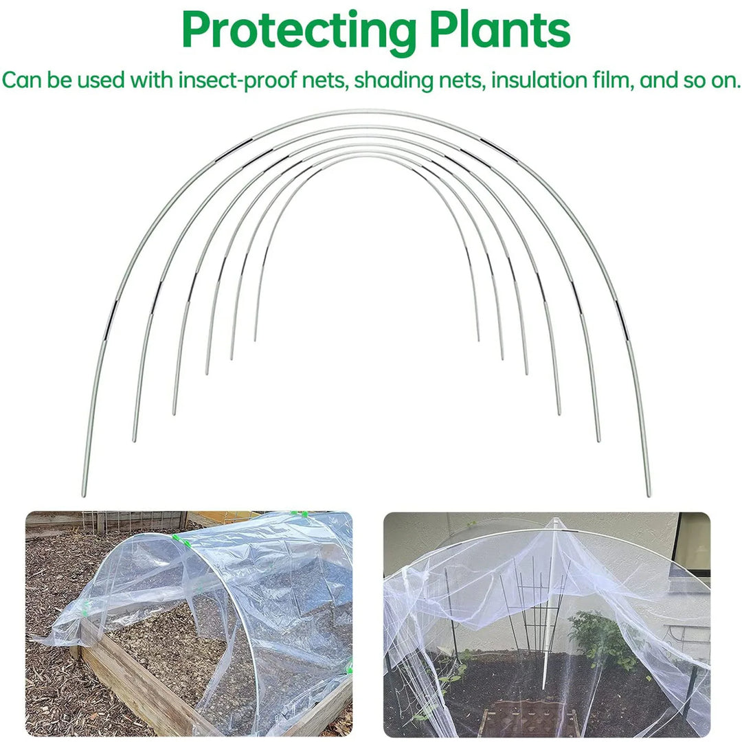 Complete tuinboogset voor moestuin. Ideaal voor kweken, biedt vorstbescherming en plantenbescherming.