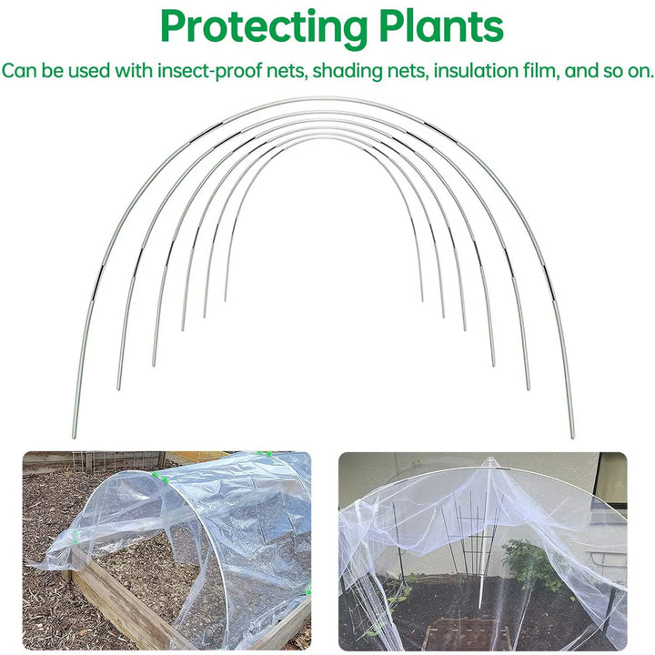 Complete tuinboogset voor moestuin. Ideaal voor kweken, biedt vorstbescherming en plantenbescherming.