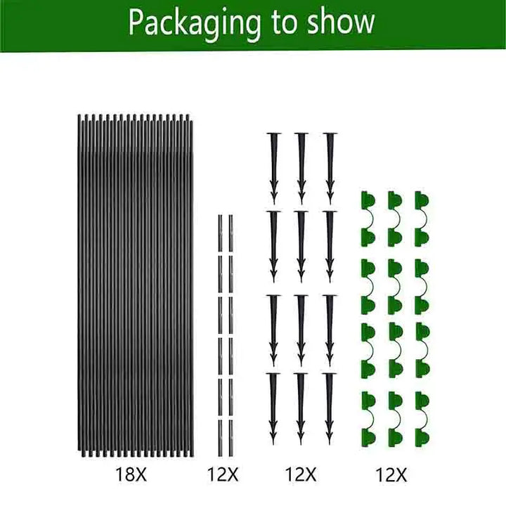 Robuuste tuinboog & plantentunnel set, essentiële tuinaccessoires voor vroege teelt en plantenbescherming in de moestuin.