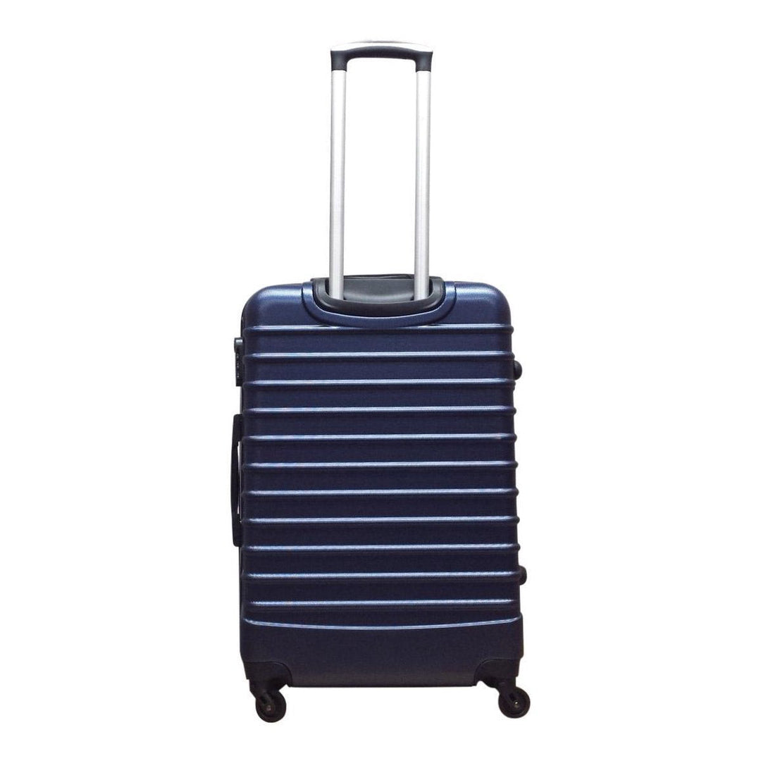 Glanzende donkerblauwe ABS 2-delige kofferset Palermo. Duurzame hardcase bagage voor al je reizen.