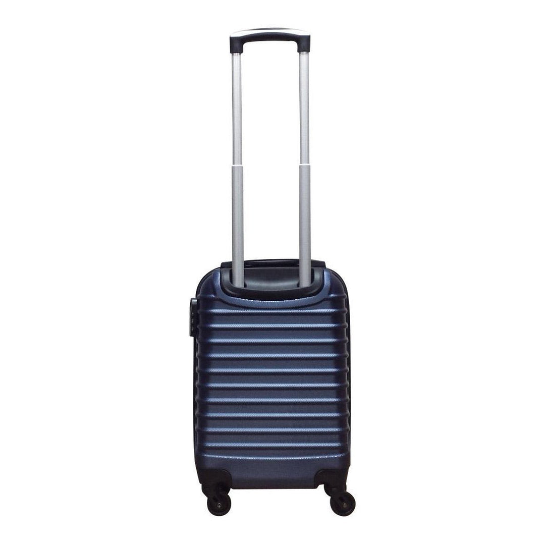 Robuuste 2-delige donkerblauwe ABS koffer set Palermo. Duurzame hardcase reiskoffers voor veilige bagage.