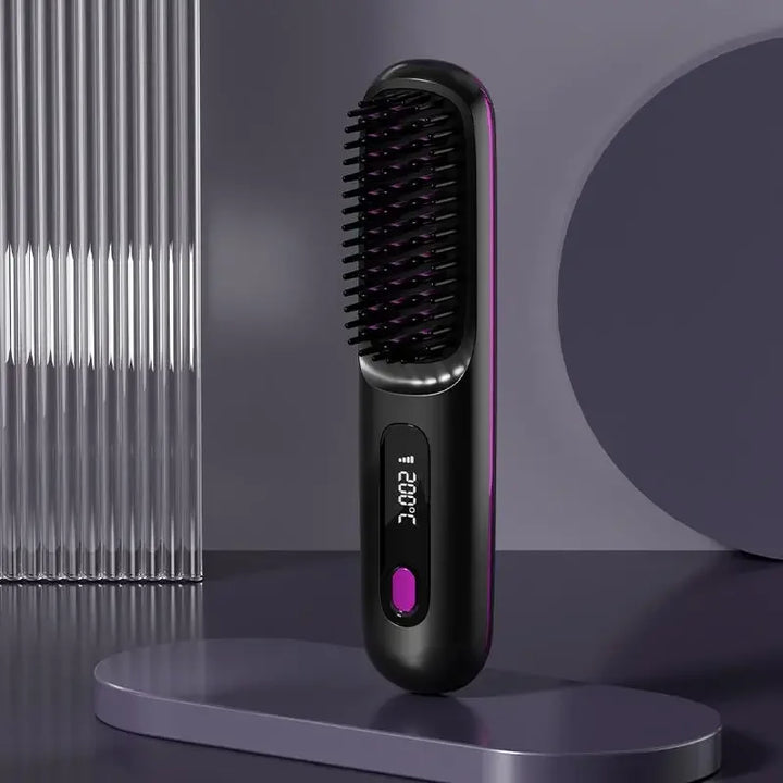 Haarstyler voor dames: draadloos, keramiek, ionen technologie en USB oplaadbaar voor pluisvrij haar.