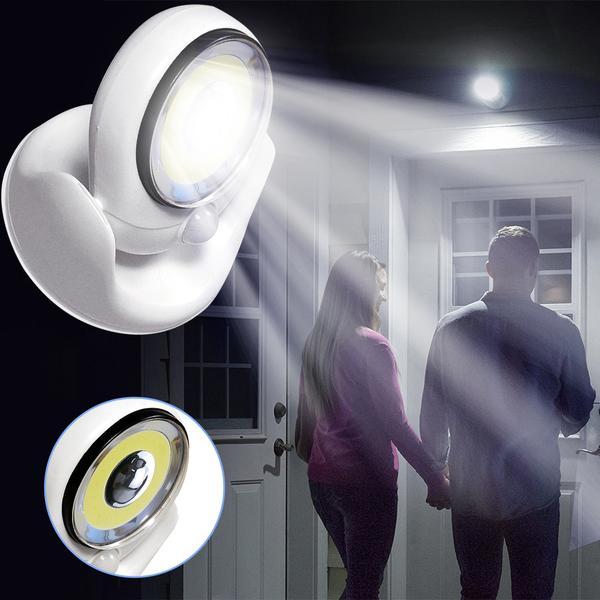 Draadloze LED bewegingssensor lamp 450 lumen, compact en waterproof voor buitenbeveiliging