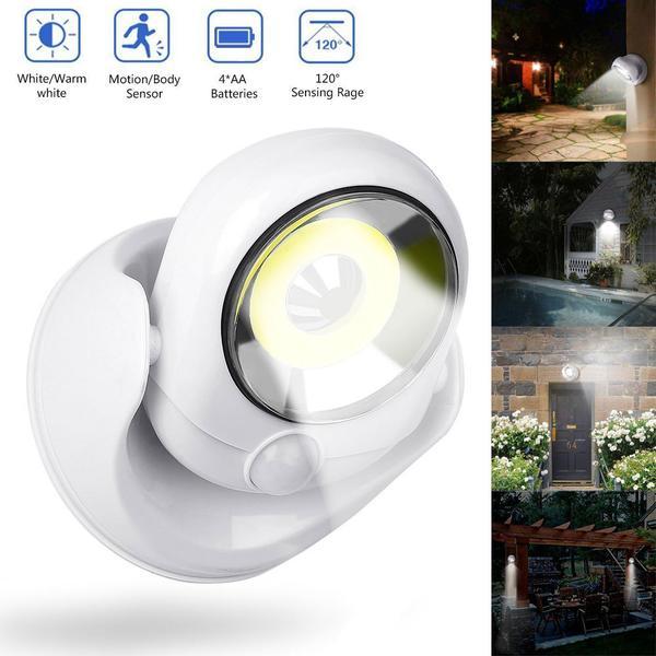 Energiezuinige draadloze LED buitenlamp met bewegingssensor, ideaal voor veilige tuinverlichting