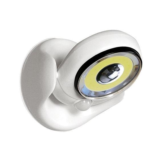 Close-up van de bewegingssensor op de 450 lumen draadloze LED buitenlamp voor detectie