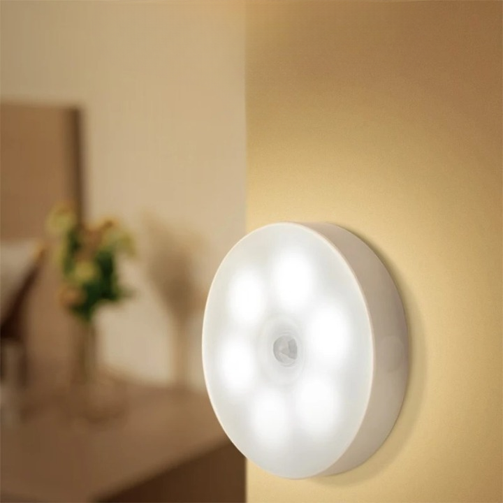 Draadloze LED lamp met bewegingssensor, zelfklevend, set van 2, ideaal voor kast en gang.