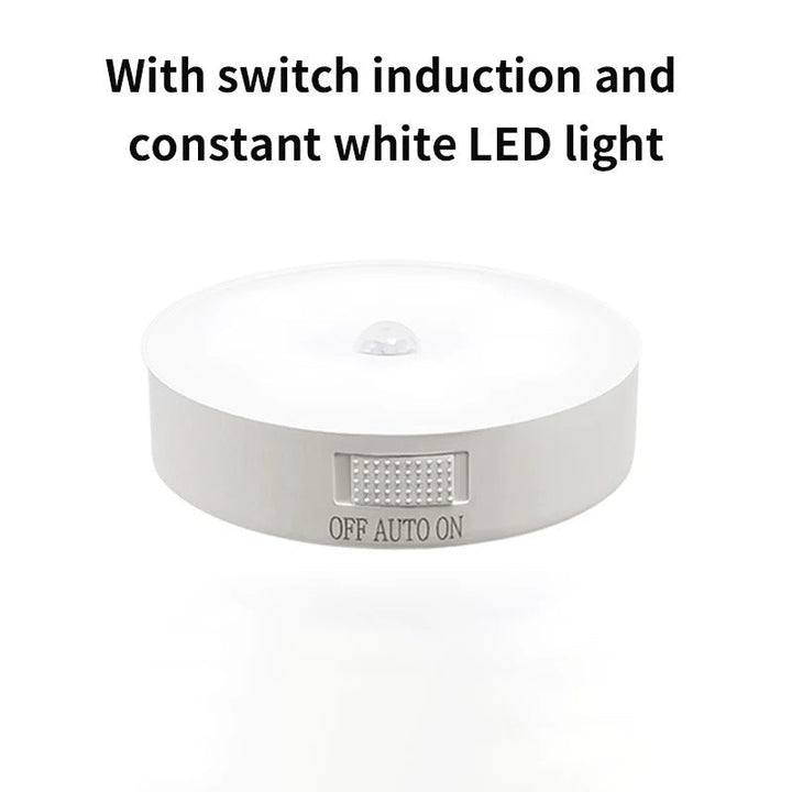 Illustratie van de draadloze LED lamp in gebruik als ganglicht met automatische activatie.