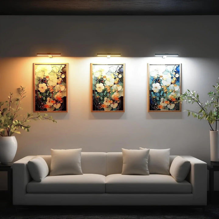Dimbaar LED schilderijlicht met afstandsbediening; creëer perfecte sfeer voor elk kunstwerk.