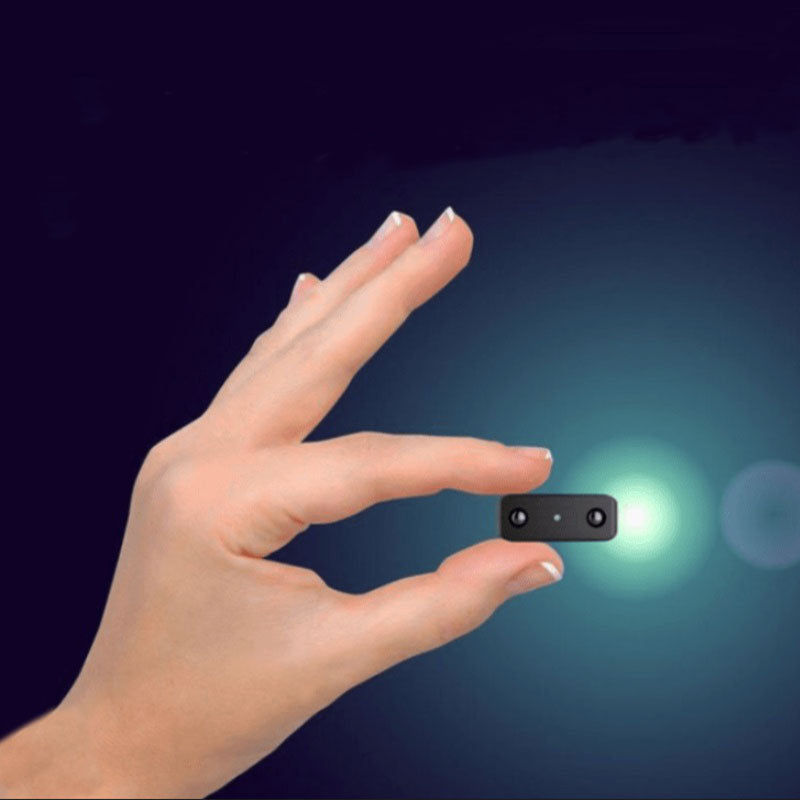 Draadloze mini HD spionagecamera met nachtzicht en audio voor discreet toezicht.