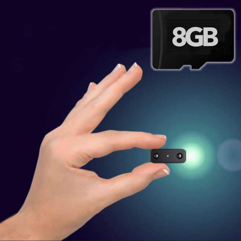 Draagbare mini Wi-Fi camera, HD opname met audio en nachtzicht, ideaal voor flexibele beveiliging.