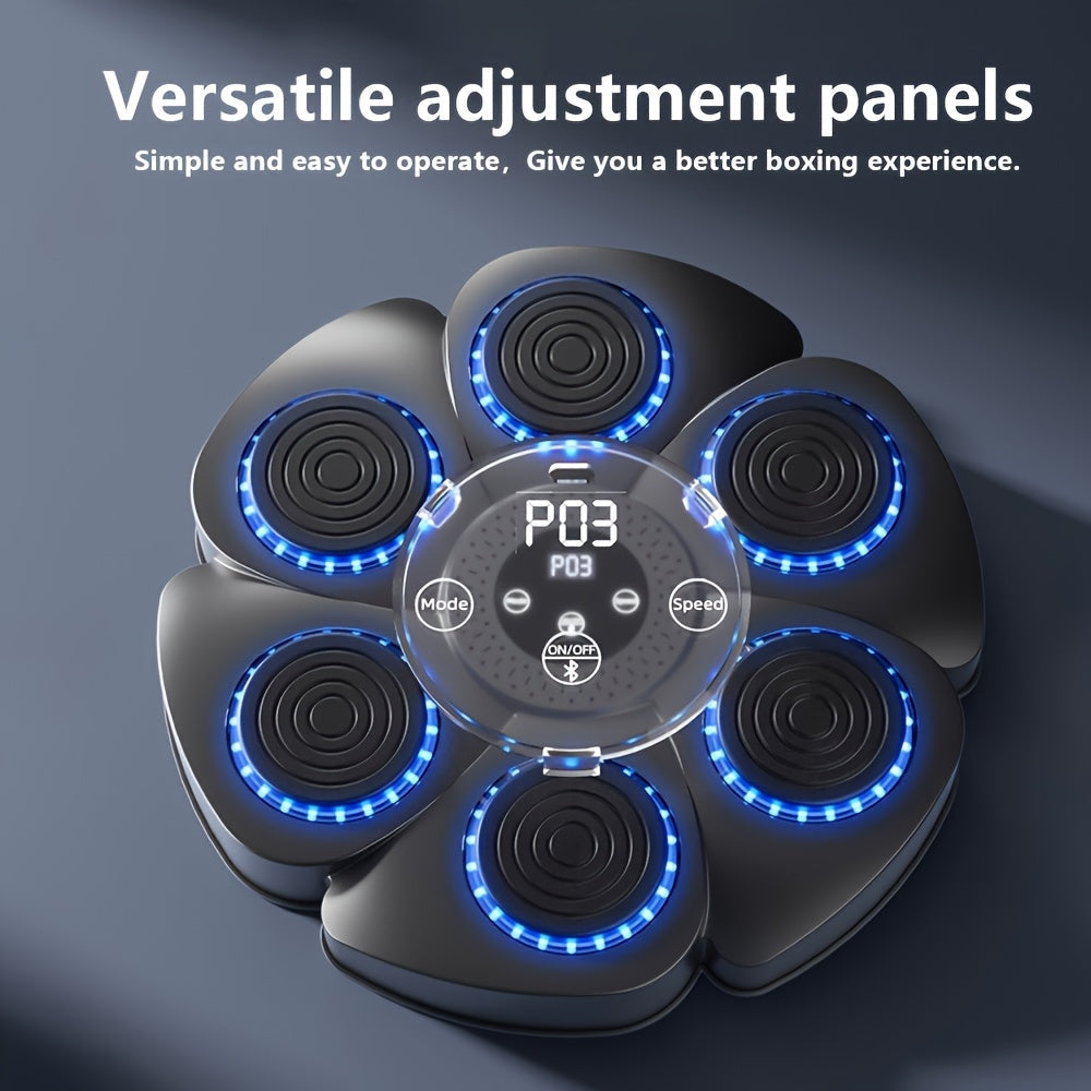 "Draadloze muziek boksmachine voor actieve training, oplaadbaar, met speelse rode en zwarte accenten op schuim en PU-leer"